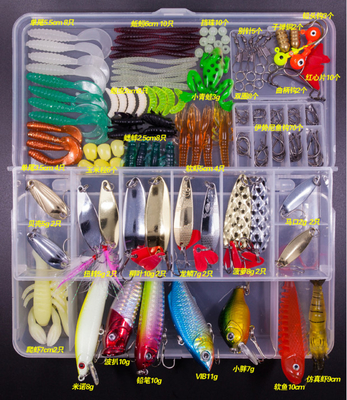 เครื่องจับปลา Crankbait ชุดซิลิโคนอ่อน 18 - 181 PCS