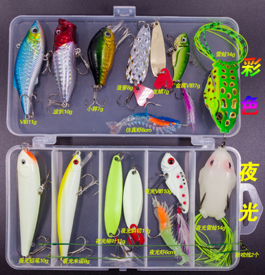เครื่องจับปลา Crankbait ชุดซิลิโคนอ่อน 18 - 181 PCS