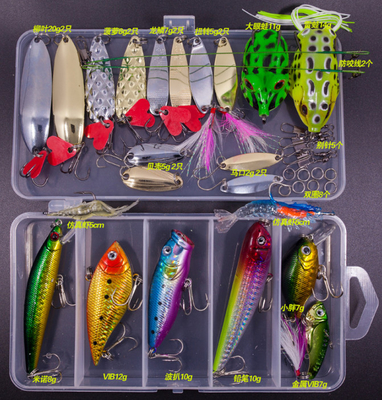 เครื่องจับปลา Crankbait ชุดซิลิโคนอ่อน 18 - 181 PCS