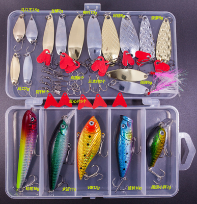 โลหะ Jig Spoons กุ้งตกปลา ชุดกันการกัดกร่อน 17 - 73 PCS