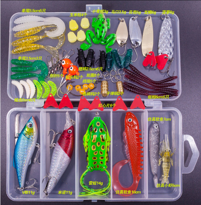 14 - 78 PCS ตกปลา ชุด ส้อน Jig โลหะกับดักซิลิโคนอ่อน