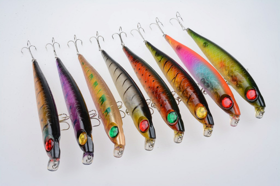 8 สี 17.50CM/39.20g 2# Hooks Perch,Crucian,Culter Alburnus Big Minnow Lure ตกปลาทะเล