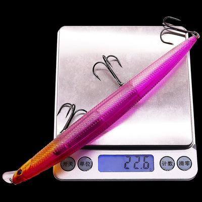 12 สี 18 ซม/22.6 กรัม 2# Hooks Perch,Crucian,Culter Alburnus Big Minnow Lure ตกปลาทะเล