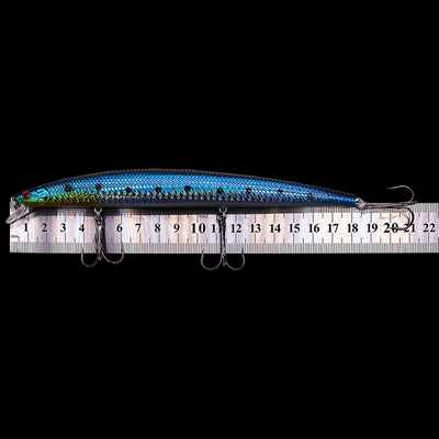 12 สี 18 ซม/22.6 กรัม 2# Hooks Perch,Crucian,Culter Alburnus Big Minnow Lure ตกปลาทะเล
