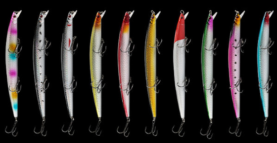 10 สี 18 ซม/23.80 กรัม 2 # Hooks Big Minnow Perch,Crucian,Culter Alburnus ปลาสติก