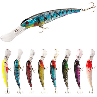 8 สี 16.50CM/29g 2# Hooks ขนาดใหญ่ Minnow ล่อ Perch,Crucian,Tilapia ปลาสติก