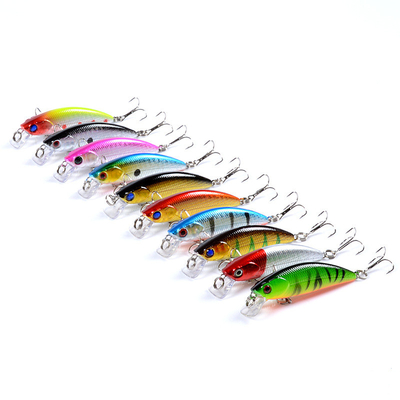 10 สี 6.70 ซม/5 กรัม 8# โฮก พาร์ช, ครูเซียน, คัลเตอร์ อัลเบิร์นัส พลาสติก ตกปลา