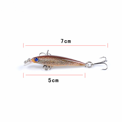 6 สี 5CM/2.2G 10# Hooks มูเล็ต, พาร์ช, ปลาแคทฟิช พลาสติก แฮร์ด แบท 0.1m-0.3m พลอย มินโนว์ ตกปลา