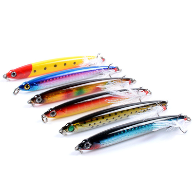 6 สี 10CM/14.4G 6# Hooks Perch,Catfish พลาสติก แข็งแกร่ง ตกปลา