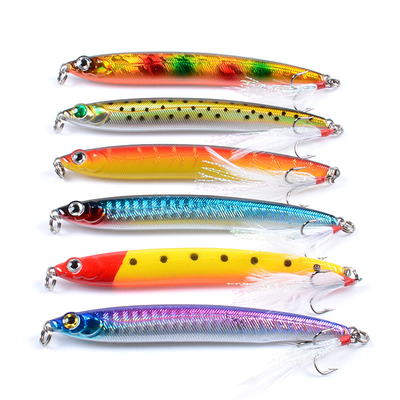 6 สี 10CM/14.4G 6# Hooks Perch,Catfish พลาสติก แข็งแกร่ง ตกปลา