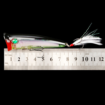 7 สี 8CM/10.50G Feather Hook Perch,Catfish พลาสติก แข็งแกร่ง