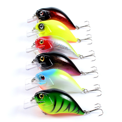 6 สี 7.5CM/15.2g ตา 3 มิติ พลาสติก แข็งแรง ก่อ 0.30m-3m พลอย แคลนก์ ก่อประมง