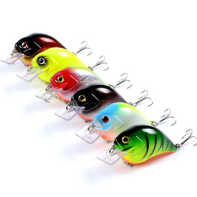 6 สี 7.5CM/15.2g ตา 3 มิติ พลาสติก แข็งแรง ก่อ 0.30m-3m พลอย แคลนก์ ก่อประมง
