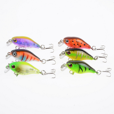 6 สี 4.3CM/4.4g ตา 3 มิติ พลาสติก แข็งดึง 0.30m-0.6M พลอย