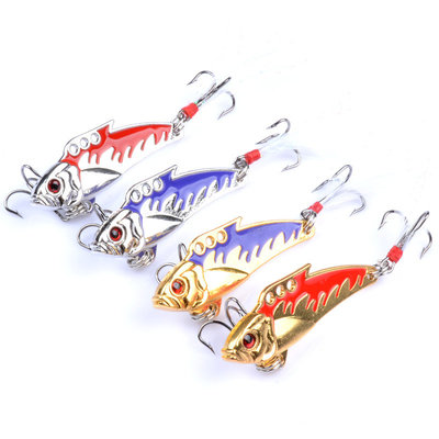 4 สี 5 ซม/8 กรัม 8# ขนนกครบชั้นว่ายน้ํา แรงดัก VIB ตกปลา