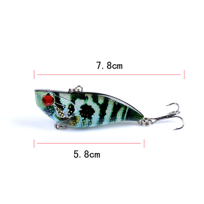 ลายว่ายน้ําเต็ม ลายสี VIB ตกปลา แข็งแรง ล่อ 7 สี 5.8CM 8# Hook