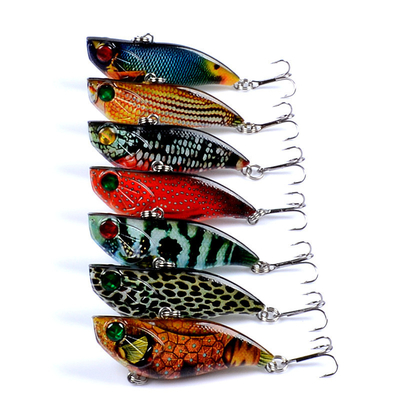 ลายว่ายน้ําเต็ม ลายสี VIB ตกปลา แข็งแรง ล่อ 7 สี 5.8CM 8# Hook