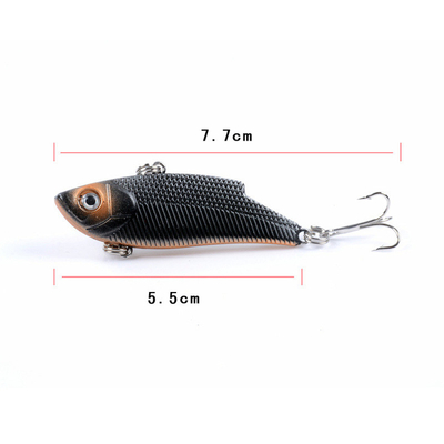 3D Eyes Hard VIB ตกปลา 10 สี 5.50CM/10g 8# Hook