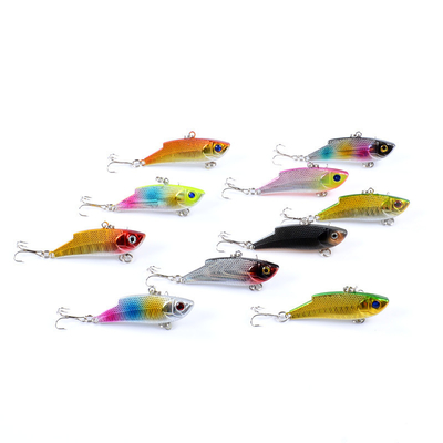 3D Eyes Hard VIB ตกปลา 10 สี 5.50CM/10g 8# Hook