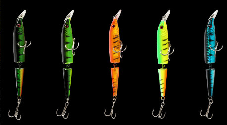 5 สี 11CM/9.20g 6#ตะขอ 3 มิติ ตา พลาสติก กล่องล่อ ครบชั้นว่ายน้ํา