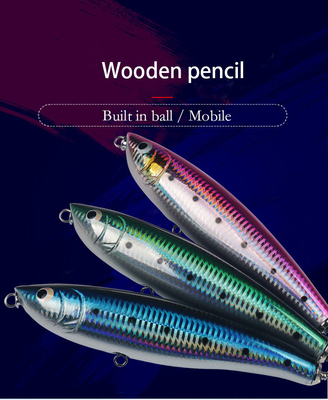 3 สี 17CM/70g ตา 3 มิติ ตะขอไม้แข็ง โฮกเทรเบิล เลเซอร์เคลือบน้ําสูงดินสอไม้