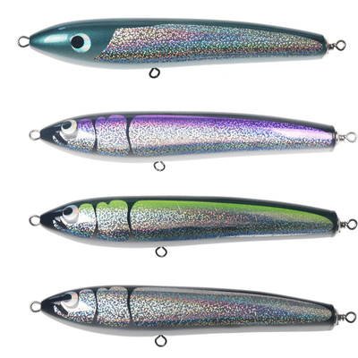 4 สี 22CM/120g Abalone Shell ตะขอไม้ Hook ทรีเบิ้ล Hook ปลาทูน่า ปลาลักดินสอ ปลาลักไม้