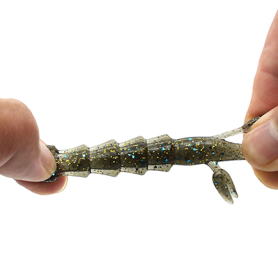กุ้งปลอมหลายขนาด ซิลิโคนเปลือกเปลือกปลา 10CM 7.5g 10PCS / กระเป๋า