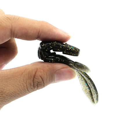 กุ้งปลอมหลายขนาด ซิลิโคนเปลือกเปลือกปลา 10CM 7.5g 10PCS / กระเป๋า