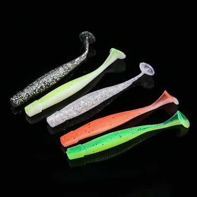 T Tail Sinking Pencil ซิลิโคน ลาร์วา ผงนุ่ม การประมง 6 ซม 1.4 กรัม 20PCS / ถุง