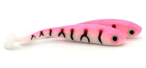 ลายเทียม T Tail Monnow ล่อเปลือกเปลือกปลา ซิลิโคน 11 สี 7CM 2.1g