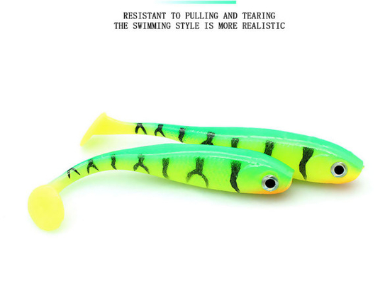 ลายเทียม T Tail Monnow ล่อเปลือกเปลือกปลา ซิลิโคน 11 สี 7CM 2.1g