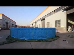 สไตล์ใหม่ พับได้ 50000 ลิตร สระปลา PVC ผ้าใบ พร้อมถังปลาเหล็ก Mesh